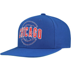Royal Chicago Cubs Mitchell & Ness Double Up Snapback Hat