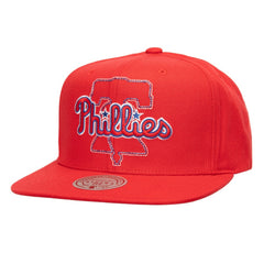Red Philadelphia Phillies Mitchell & Ness Double Up Snapback Hat
