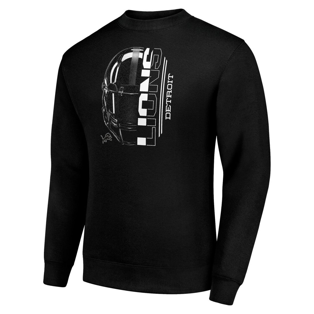 Starter Half Helmet Team Graphic Tri-Blend Fleece Pullover Sweatshirt - Detroit Lions Pullover