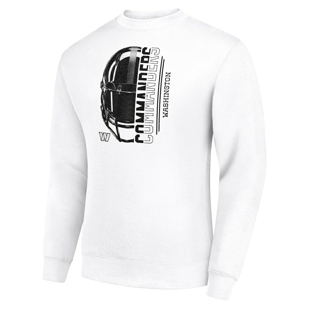 Starter Half Helmet Team Graphic Tri-Blend Fleece Pullover Sweatshirt - Washington Commanders Pullover