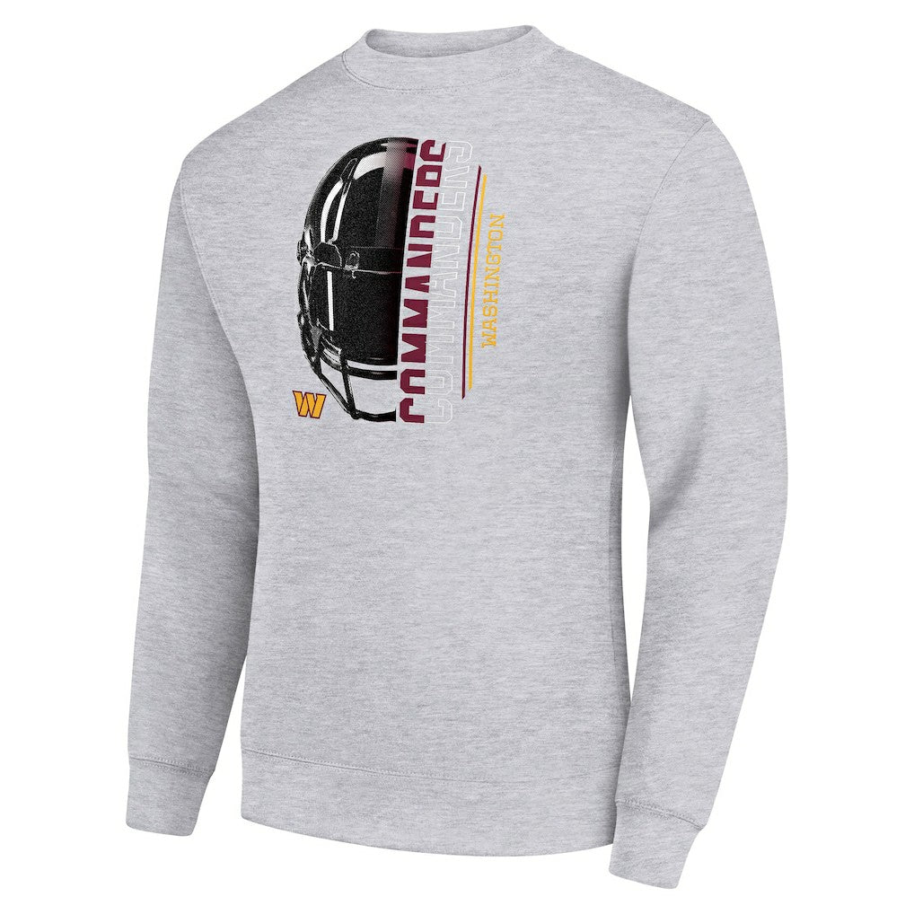 Starter Half Helmet Team Graphic Tri-Blend Fleece Pullover Sweatshirt - Washington Commanders Pullover