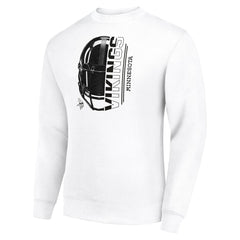 Starter Half Helmet Team Graphic Tri-Blend Fleece Pullover Sweatshirt - Minnesota Vikings Pullover