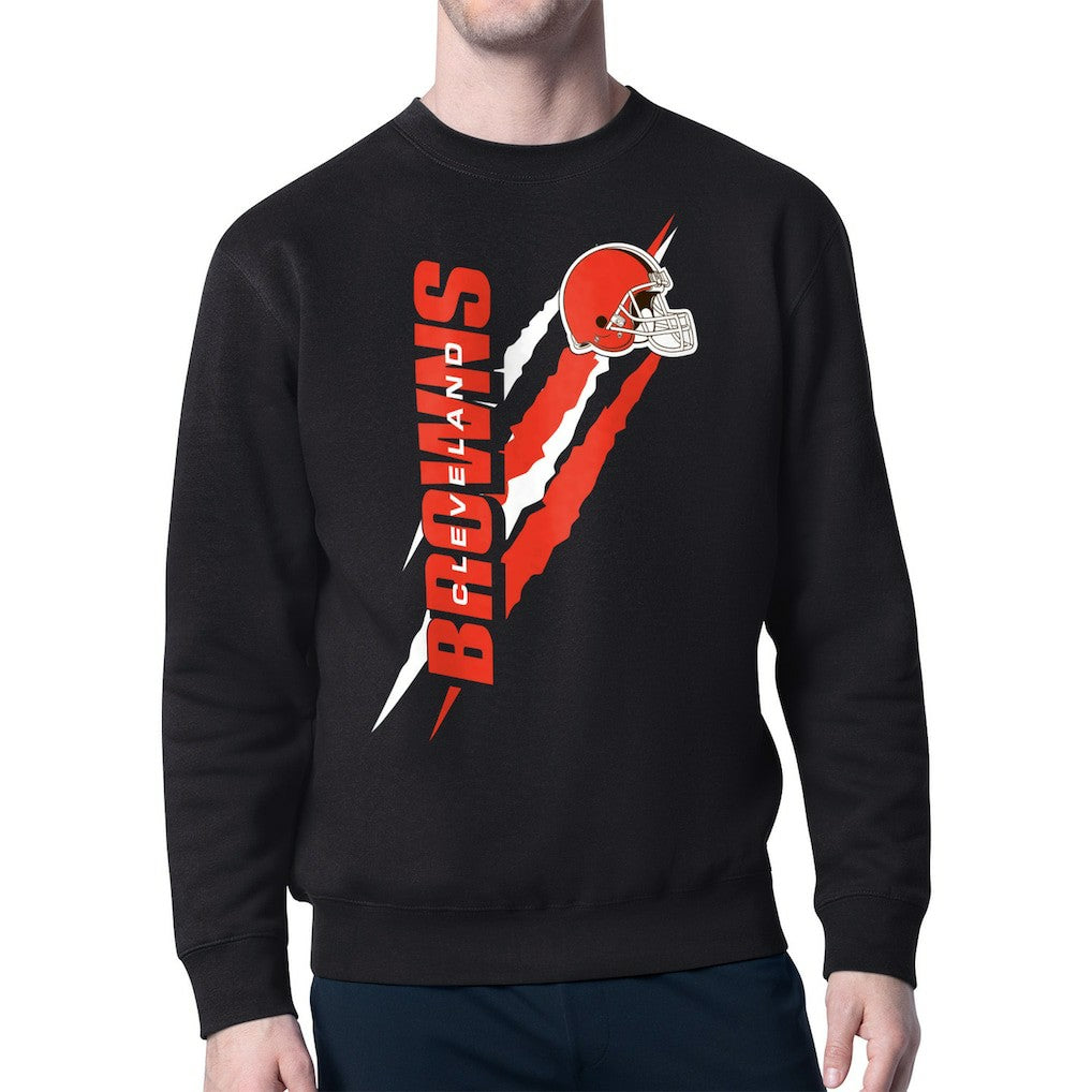 Starter Color Scratch Team Graphic Fleece Pullover Sweatshirt - Cleveland Browns Pullover