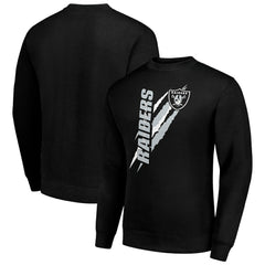 Starter Color Scratch Team Graphic Fleece Pullover Sweatshirt - Las Vegas Raiders Pullover