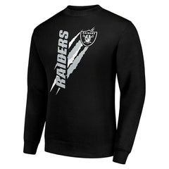 Starter Color Scratch Team Graphic Fleece Pullover Sweatshirt - Las Vegas Raiders Pullover