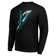 Starter Color Scratch Team Graphic Fleece Pullover Sweatshirt - Philadelphia Eagles Pullover