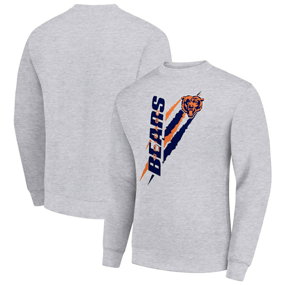 Starter Color Scratch Team Graphic Fleece Pullover Sweatshirt - Chicago Bears Pullover