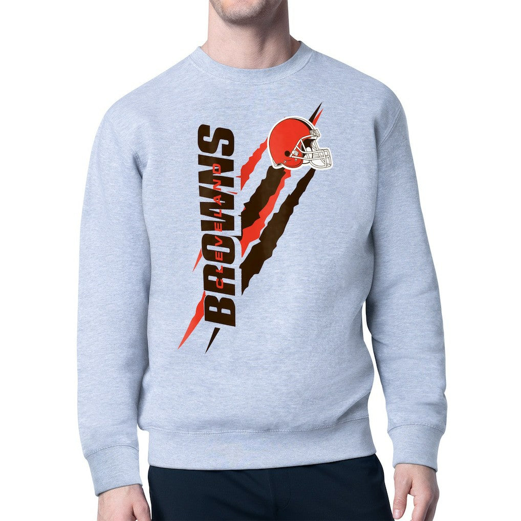 Starter Color Scratch Team Graphic Fleece Pullover Sweatshirt - Cleveland Browns Pullover