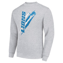 Starter Color Scratch Team Graphic Fleece Pullover Sweatshirt - Detroit Lions Pullover