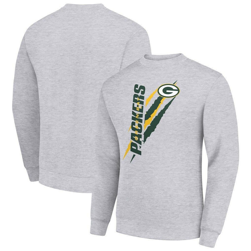Starter Color Scratch Team Graphic Fleece Pullover Sweatshirt - Green Bay Packers Pullover