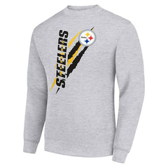 Starter Color Scratch Team Graphic Fleece Pullover Sweatshirt - Pittsburgh Steelers Pullover