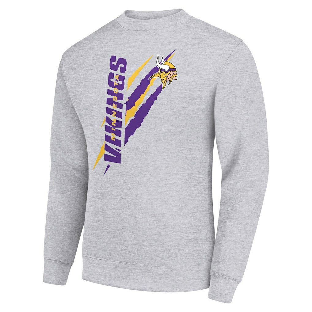 Starter Color Scratch Team Graphic Fleece Pullover Sweatshirt - Minnesota Vikings Pullover