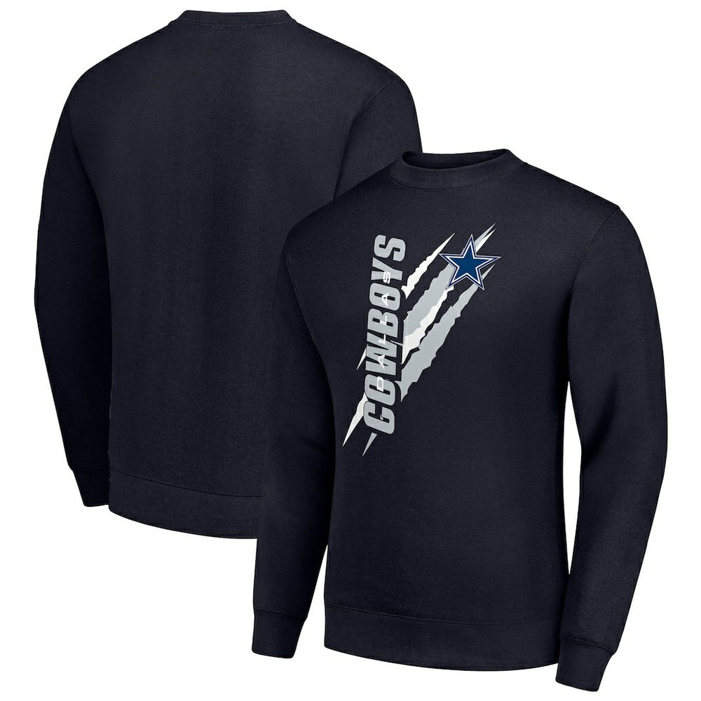 Starter Color Scratch Team Graphic Fleece Pullover Sweatshirt - Dallas Cowboys Pullover