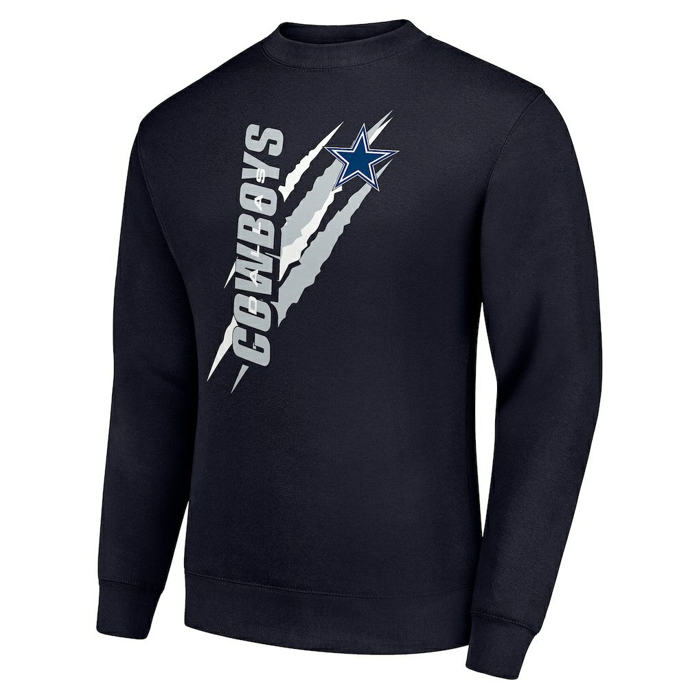 Starter Color Scratch Team Graphic Fleece Pullover Sweatshirt - Dallas Cowboys Pullover