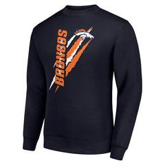 Starter Color Scratch Team Graphic Fleece Pullover Sweatshirt - Denver Broncos Pullover