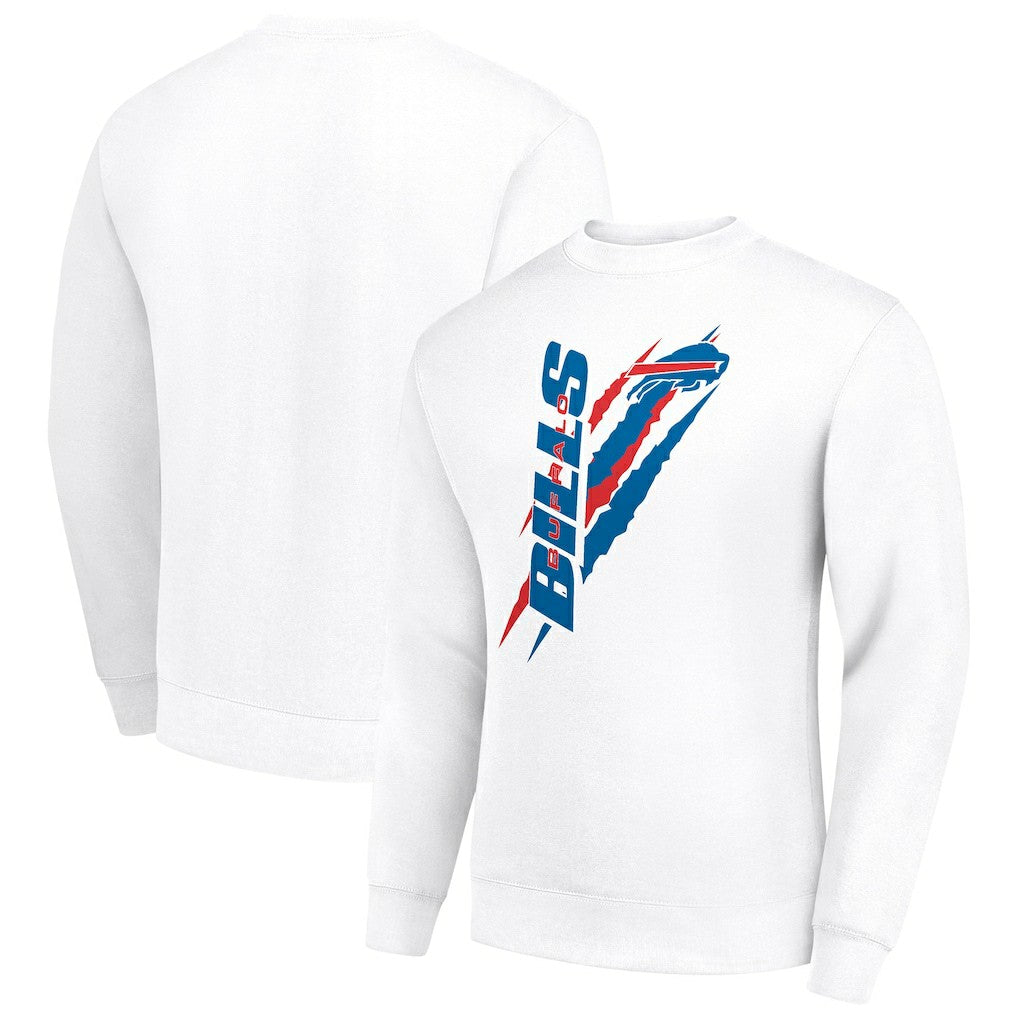 Starter Color Scratch Team Graphic Fleece Pullover Sweatshirt - Buffalo Bills Pullover