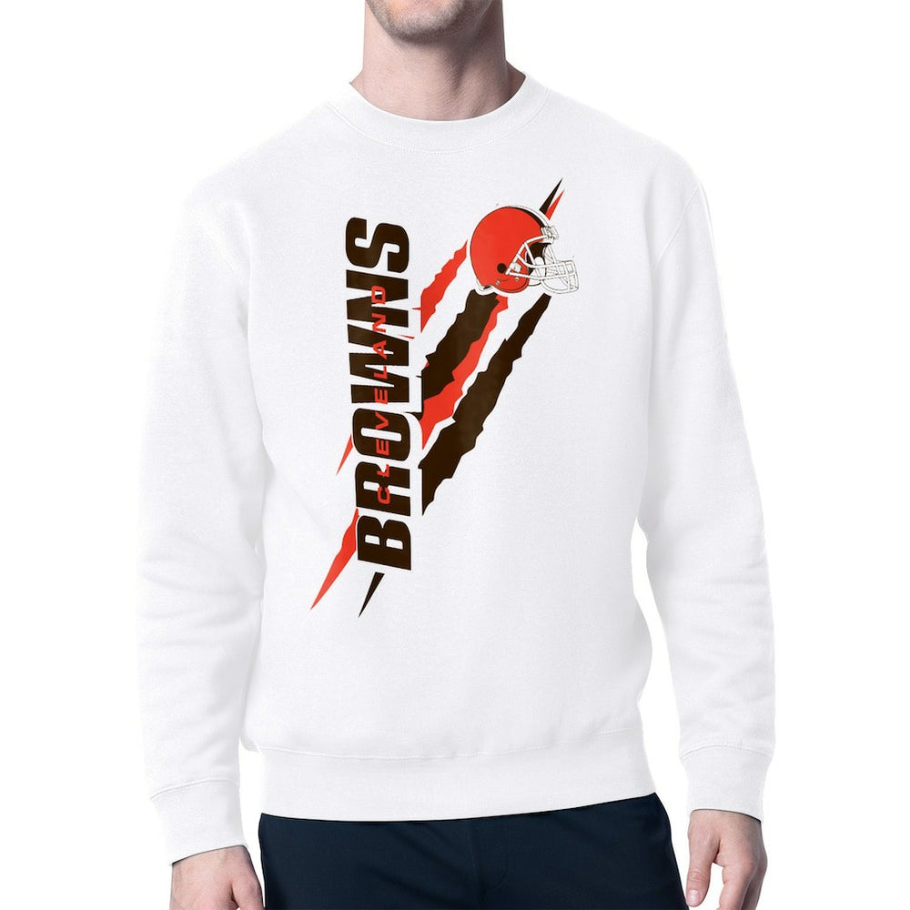 Starter Color Scratch Team Graphic Fleece Pullover Sweatshirt - Cleveland Browns Pullover
