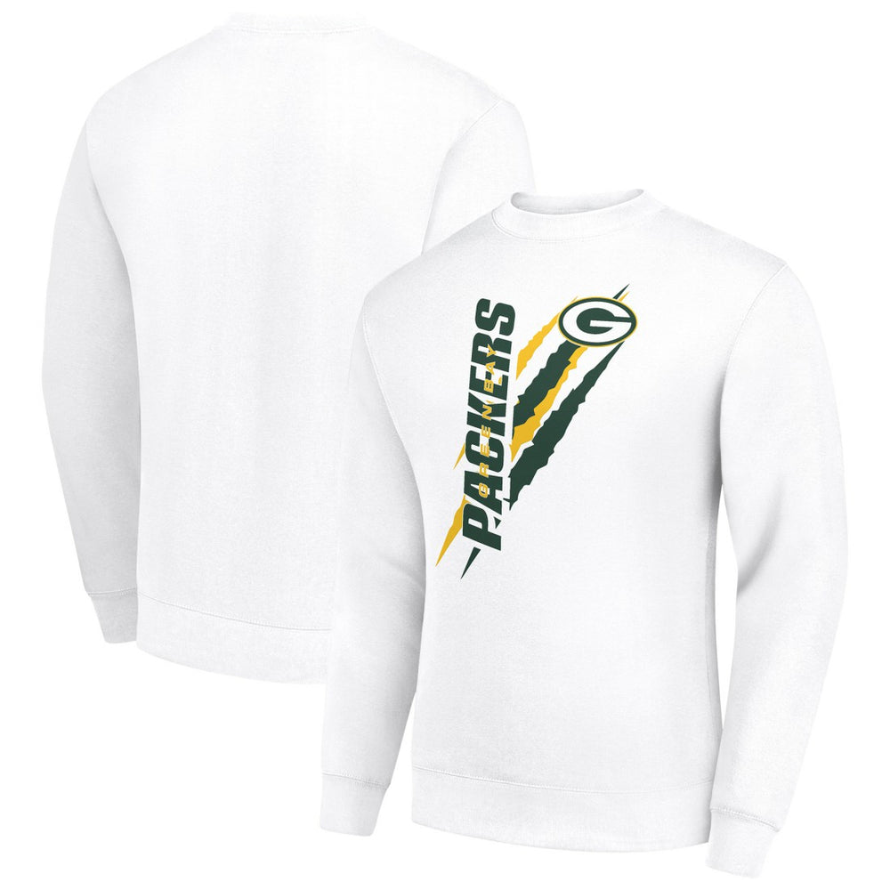 Starter Color Scratch Team Graphic Fleece Pullover Sweatshirt - Green Bay Packers Pullover