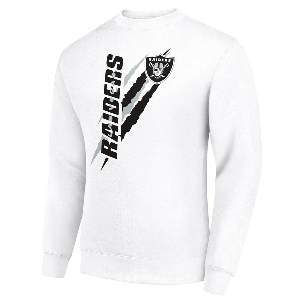 Starter Color Scratch Team Graphic Fleece Pullover Sweatshirt - Las Vegas Raiders Pullover
