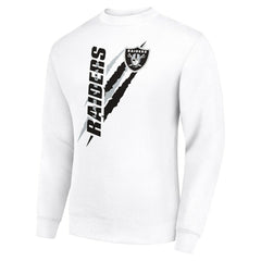 Starter Color Scratch Team Graphic Fleece Pullover Sweatshirt - Las Vegas Raiders Pullover