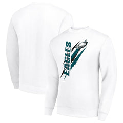 Starter Color Scratch Team Graphic Fleece Pullover Sweatshirt - Philadelphia Eagles Pullover