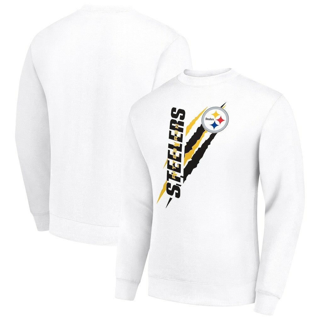 Starter Color Scratch Team Graphic Fleece Pullover Sweatshirt - Pittsburgh Steelers Pullover