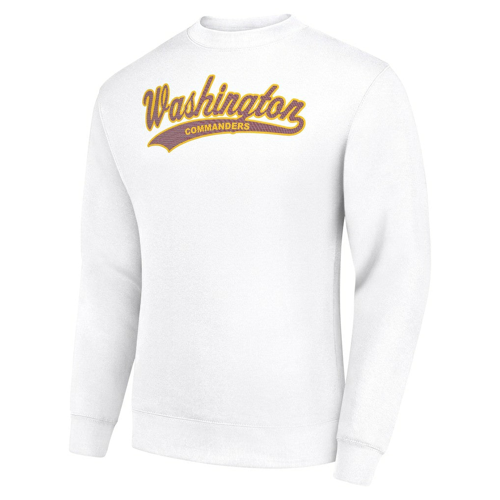 Starter Tailsweep Team Graphic Tri-Blend Fleece Pullover Sweatshirt - Washington Commanders Pullover