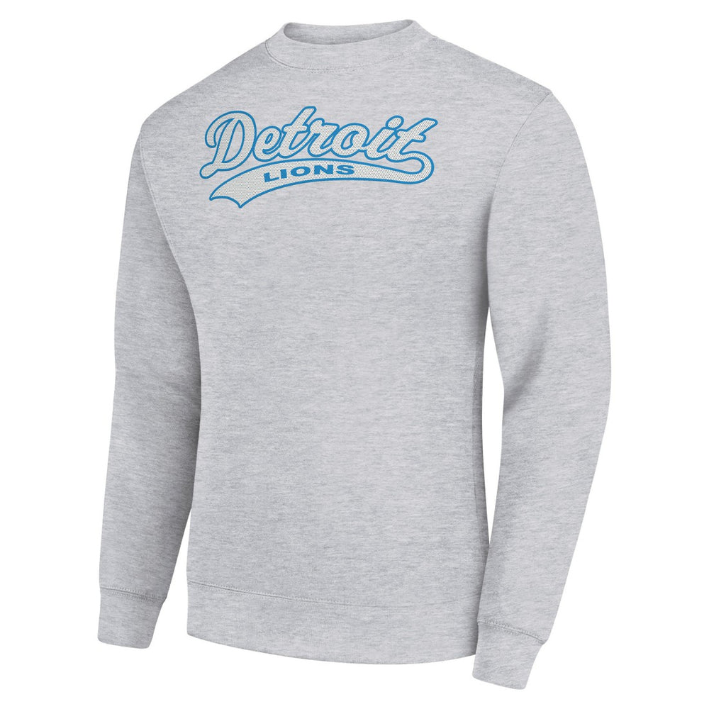 Starter Tailsweep Team Graphic Tri-Blend Fleece Pullover Sweatshirt - Detroit Lions Pullover