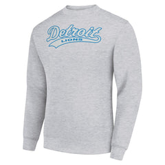 Starter Tailsweep Team Graphic Tri-Blend Fleece Pullover Sweatshirt - Detroit Lions Pullover