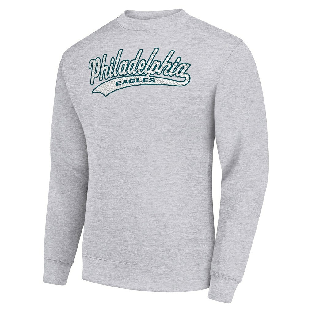 Starter Tailsweep Team Graphic Tri-Blend Fleece Pullover Sweatshirt - Philadelphia Eagles Pullover