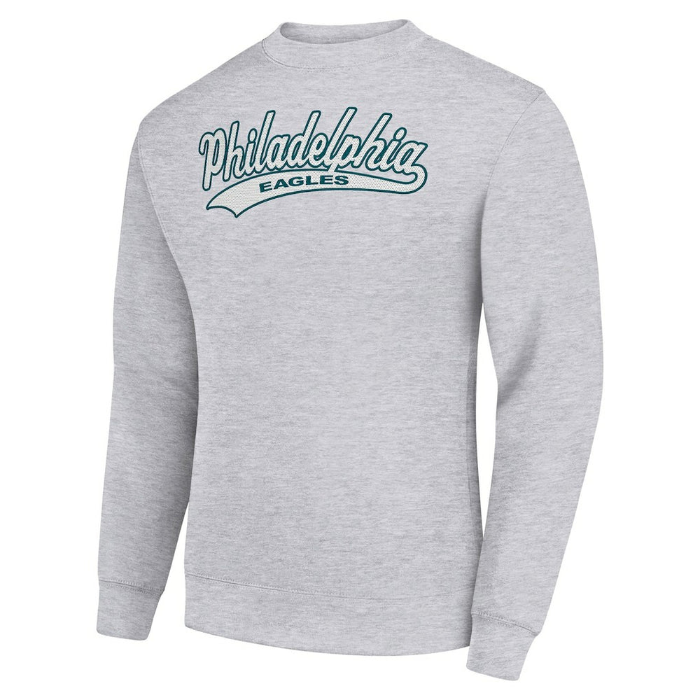 Starter Tailsweep Team Graphic Tri-Blend Fleece Pullover Sweatshirt - Philadelphia Eagles Pullover