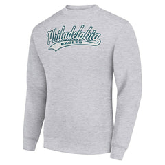 Starter Tailsweep Team Graphic Tri-Blend Fleece Pullover Sweatshirt - Philadelphia Eagles Pullover