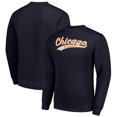 Starter Tailsweep Team Graphic Tri-Blend Fleece Pullover Sweatshirt - Chicago Bears Pullover