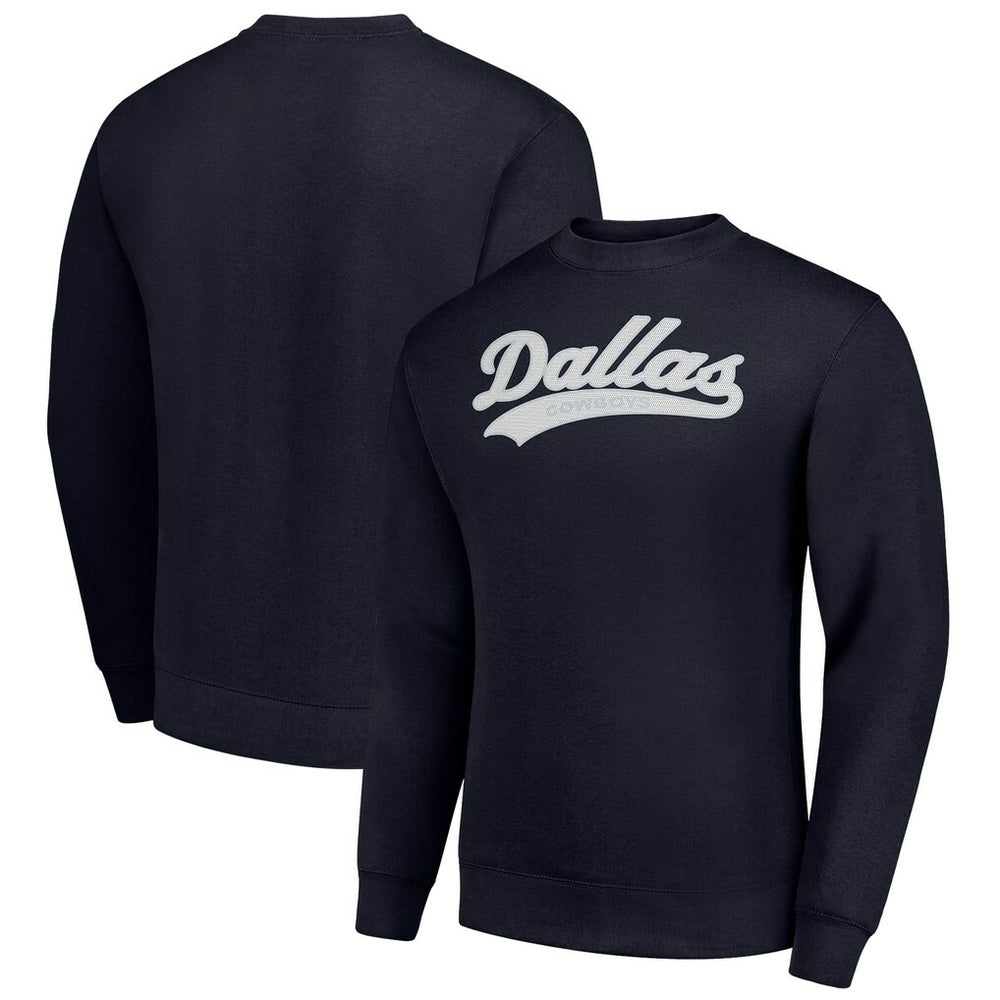 Starter Tailsweep Team Graphic Tri-Blend Fleece Pullover Sweatshirt - Dallas Cowboys Pullover