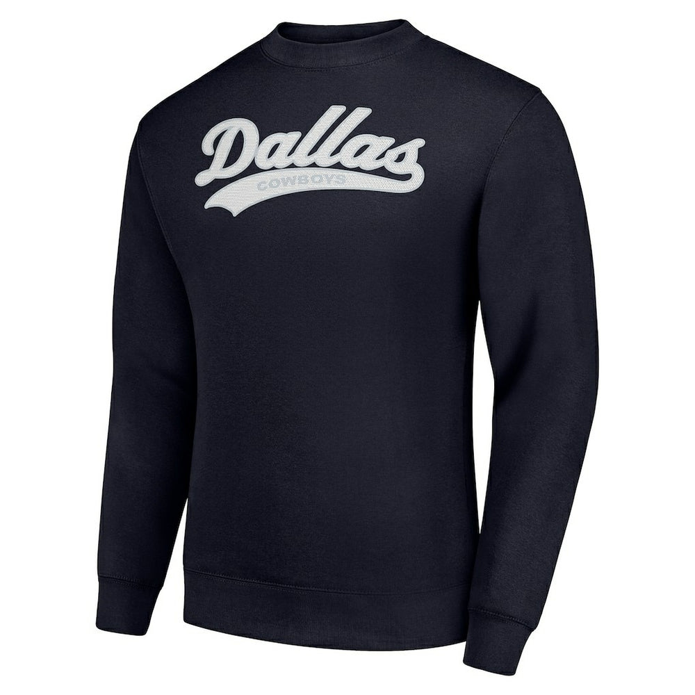 Starter Tailsweep Team Graphic Tri-Blend Fleece Pullover Sweatshirt - Dallas Cowboys Pullover