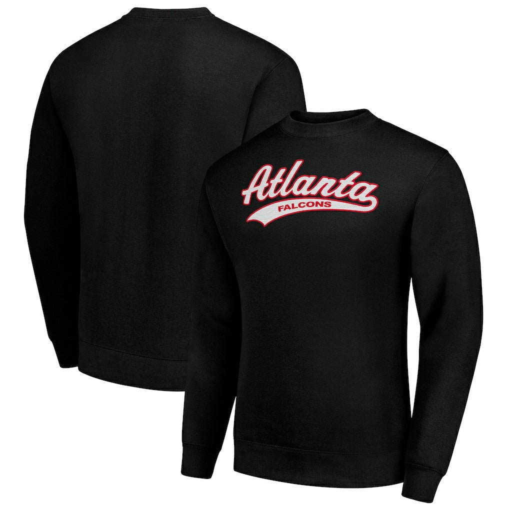 Starter Tailsweep Team Graphic Tri-Blend Fleece Pullover Sweatshirt - Atlanta Falcons Pullover