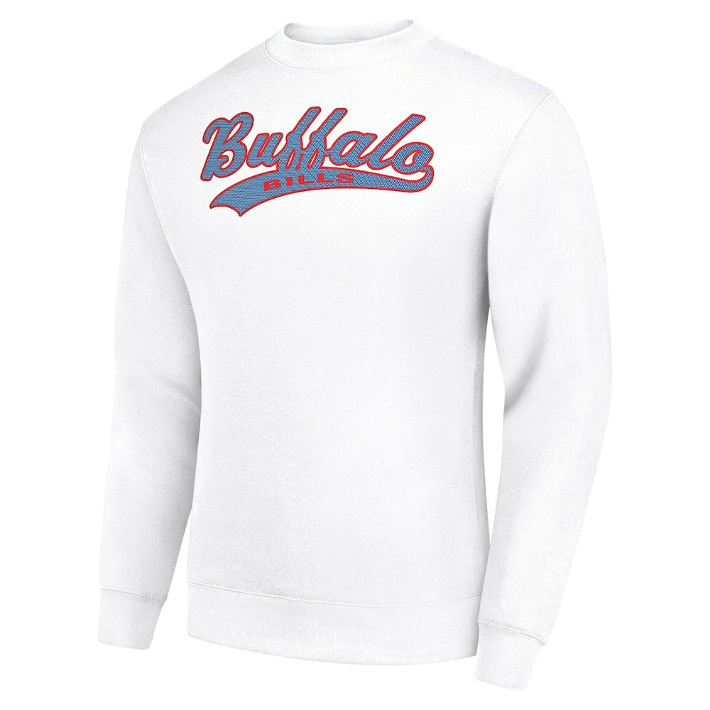 Starter Tailsweep Team Graphic Tri-Blend Fleece Pullover Sweatshirt - Buffalo Bills Pullover