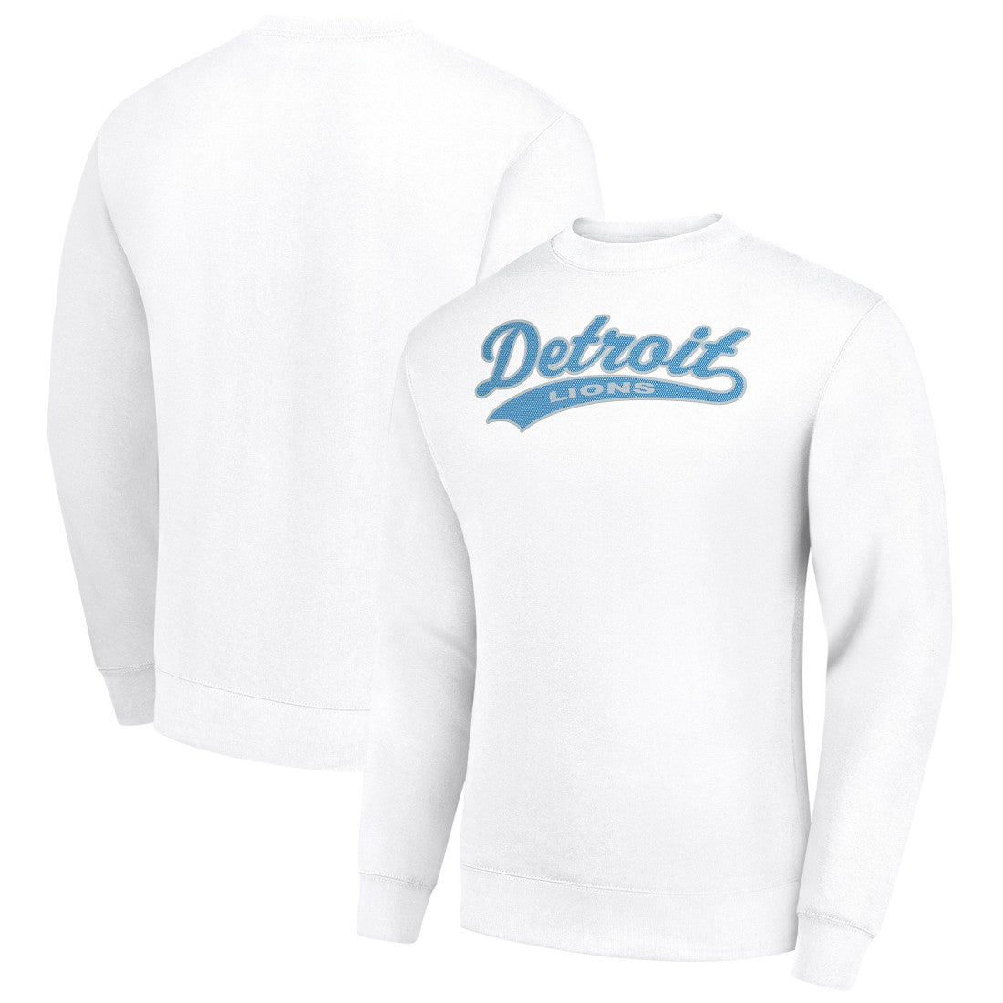 Starter Tailsweep Team Graphic Tri-Blend Fleece Pullover Sweatshirt - Detroit Lions Pullover