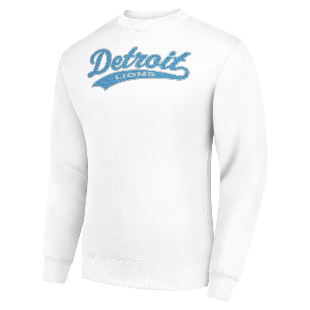 Starter Tailsweep Team Graphic Tri-Blend Fleece Pullover Sweatshirt - Detroit Lions Pullover