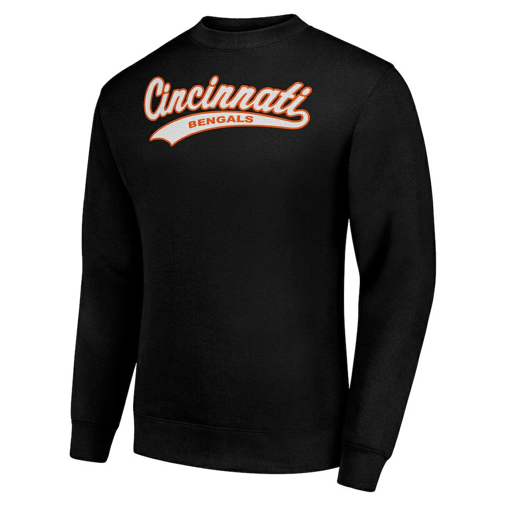 Starter Tailsweep Team Graphic Tri-Blend Fleece Pullover Sweatshirt - Cincinnati Bengals Pullover
