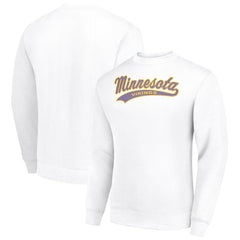 Starter Tailsweep Team Graphic Tri-Blend Fleece Pullover Sweatshirt - Minnesota Vikings Pullover
