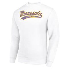 Starter Tailsweep Team Graphic Tri-Blend Fleece Pullover Sweatshirt - Minnesota Vikings Pullover