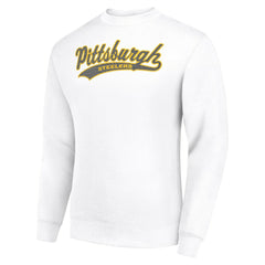 Starter Tailsweep Team Graphic Tri-Blend Fleece Pullover Sweatshirt - Pittsburgh Steelers Pullover