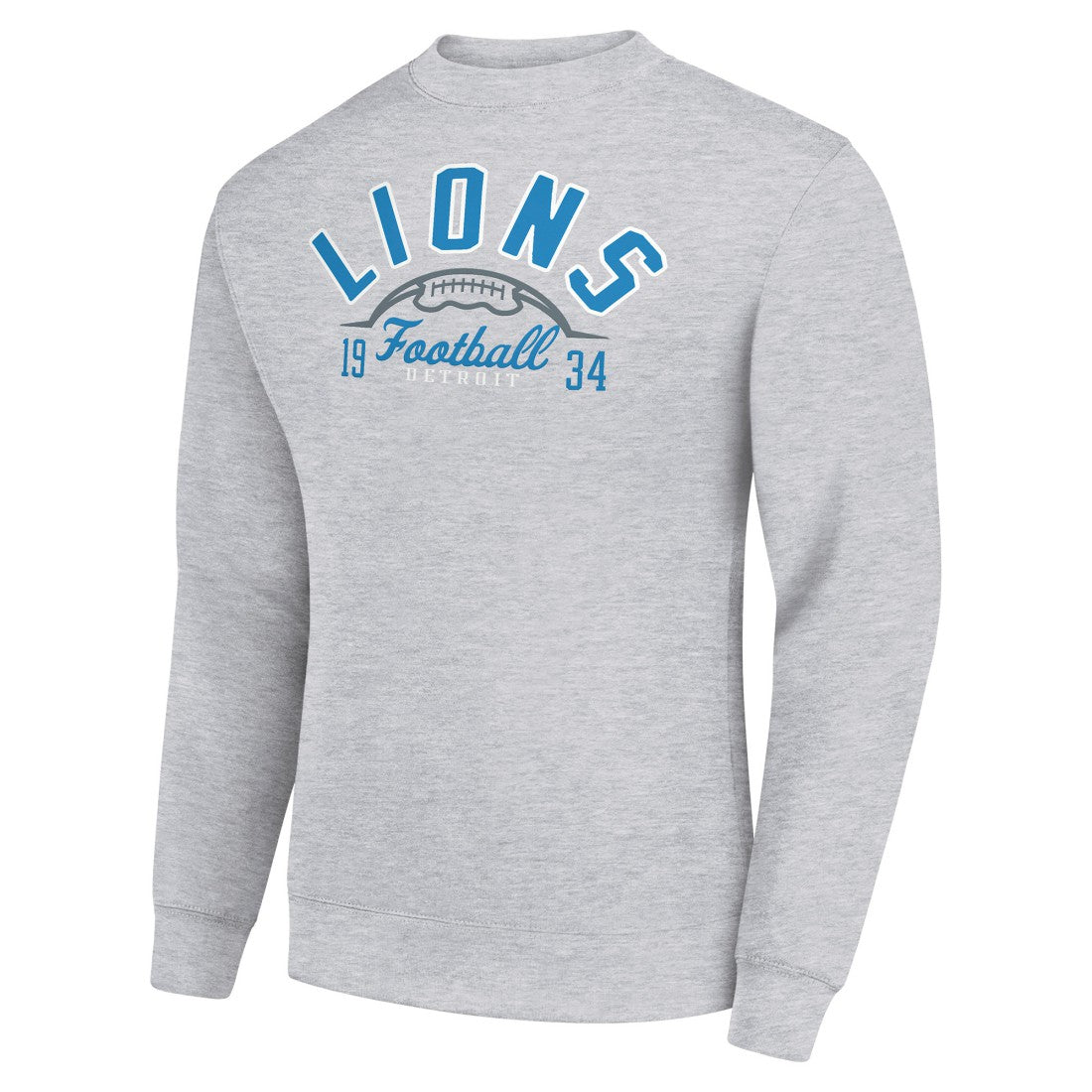 Starter Half Ball Team Graphic Tri-Blend Fleece Pullover Sweatshirt - Detroit Lions Pullover