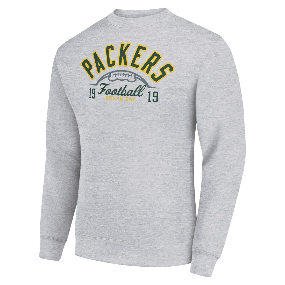 Starter Half Ball Team Graphic Tri-Blend Fleece Pullover Sweatshirt - Green Bay Packers Pullover