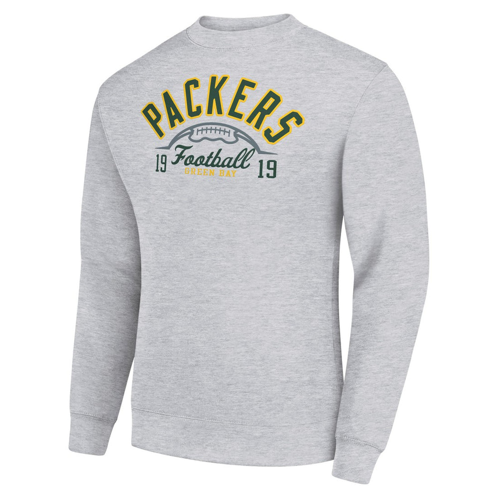 Starter Half Ball Team Graphic Tri-Blend Fleece Pullover Sweatshirt - Green Bay Packers Pullover
