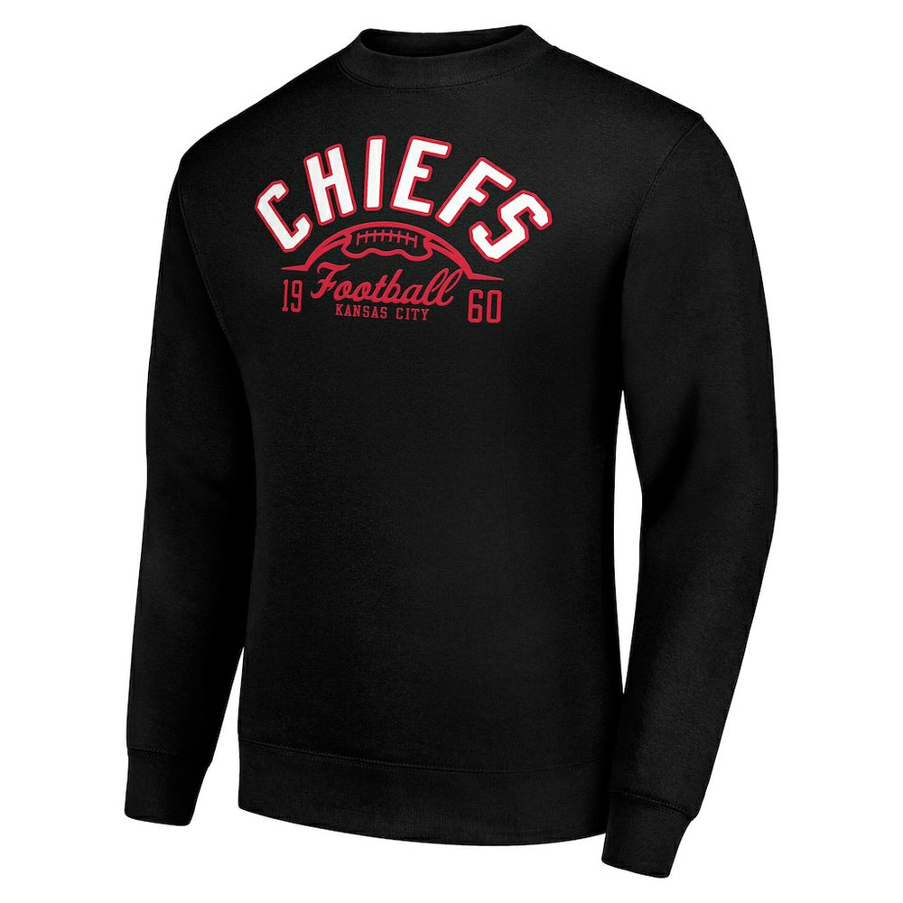 Starter Half Ball Team Graphic Tri-Blend Fleece Pullover Sweatshirt - Kansas City Chiefs Pullover