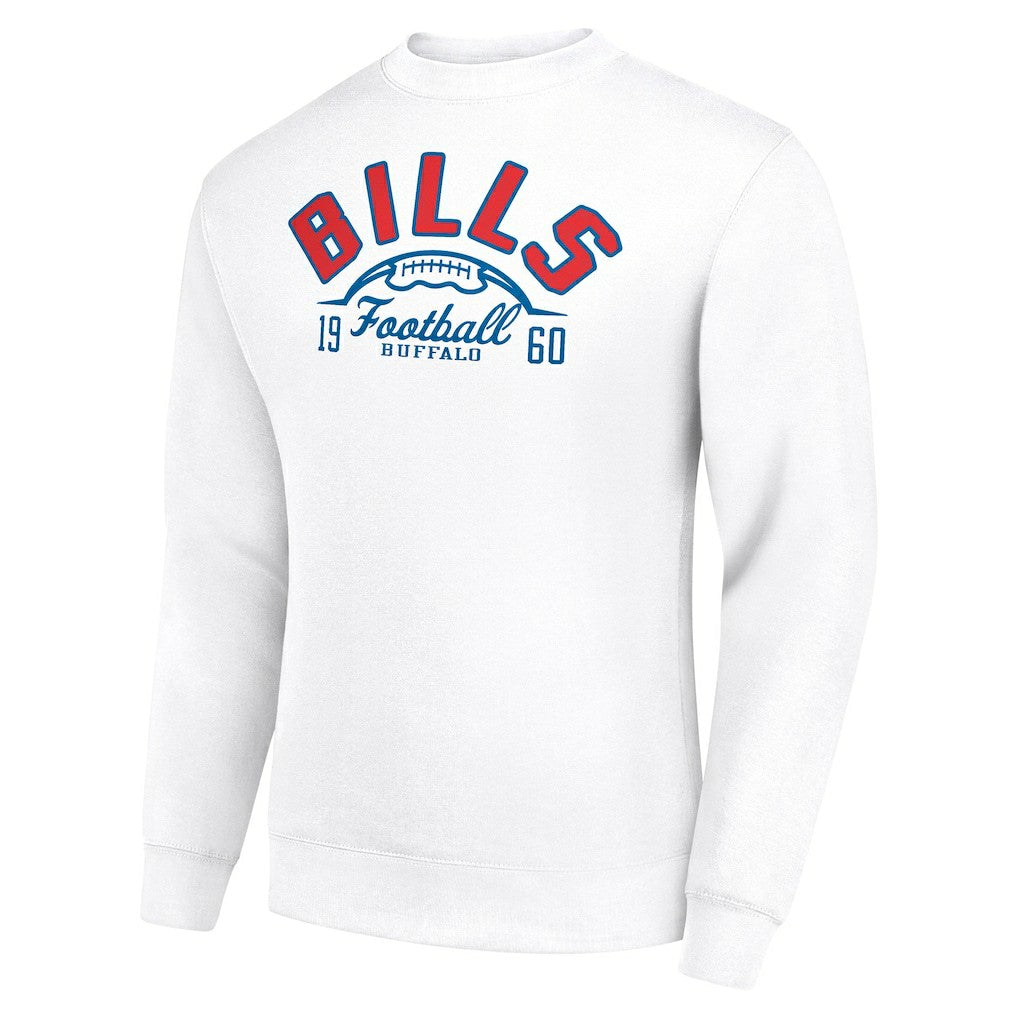Starter Half Ball Team Graphic Tri-Blend Fleece Pullover Sweatshirt - Buffalo Bills Pullover