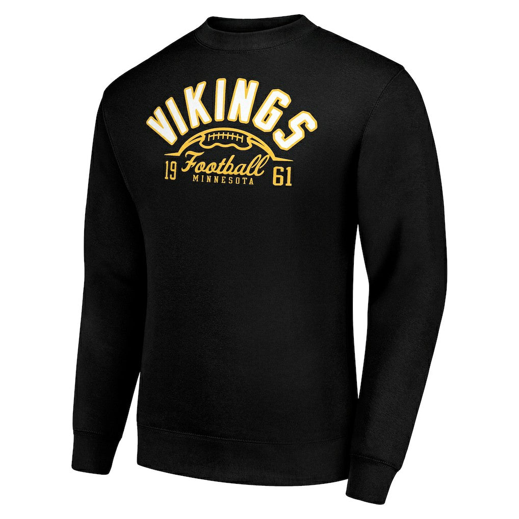 Starter Half Ball Team Graphic Tri-Blend Fleece Pullover Sweatshirt - Minnesota Vikings Pullover