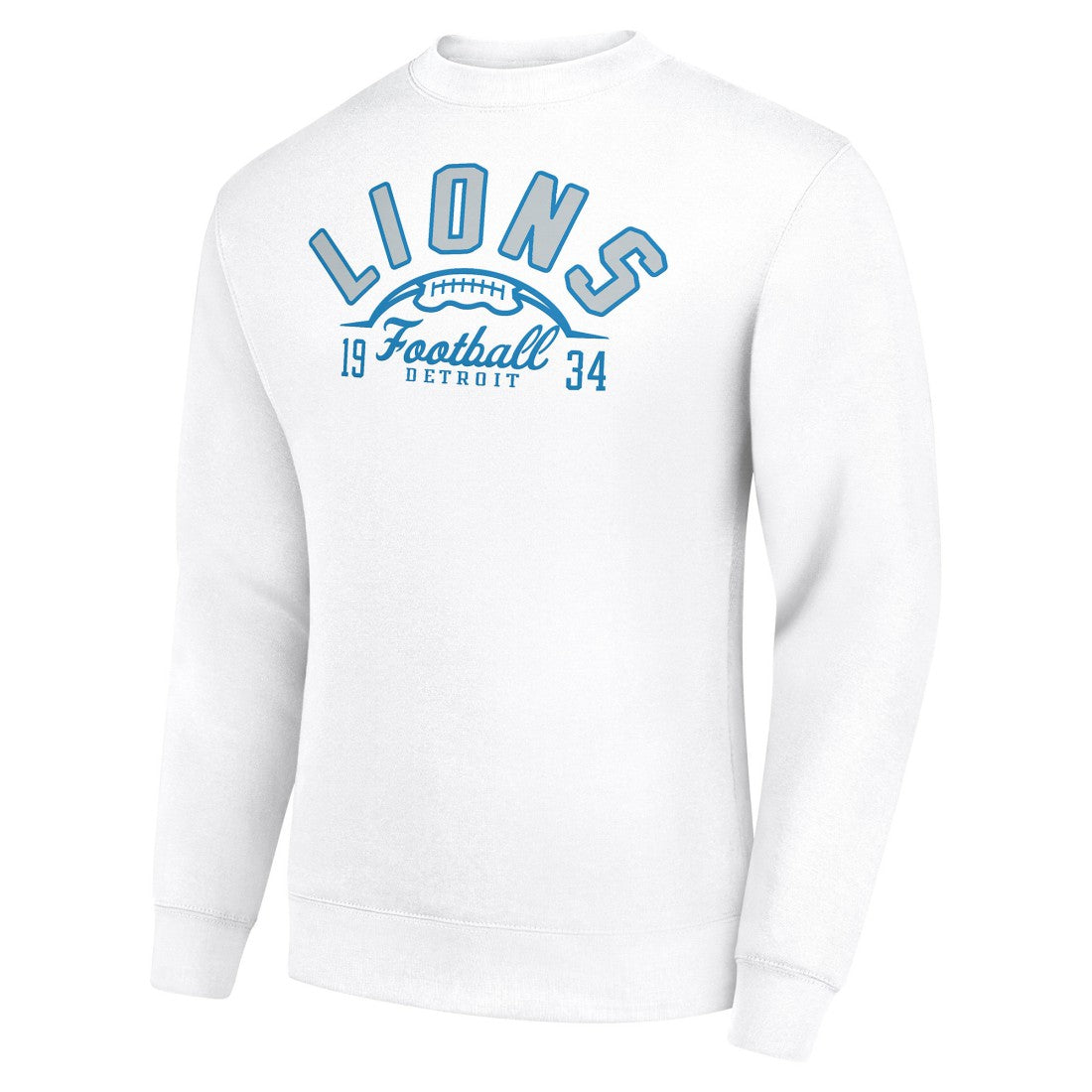 Starter Half Ball Team Graphic Tri-Blend Fleece Pullover Sweatshirt - Detroit Lions Pullover